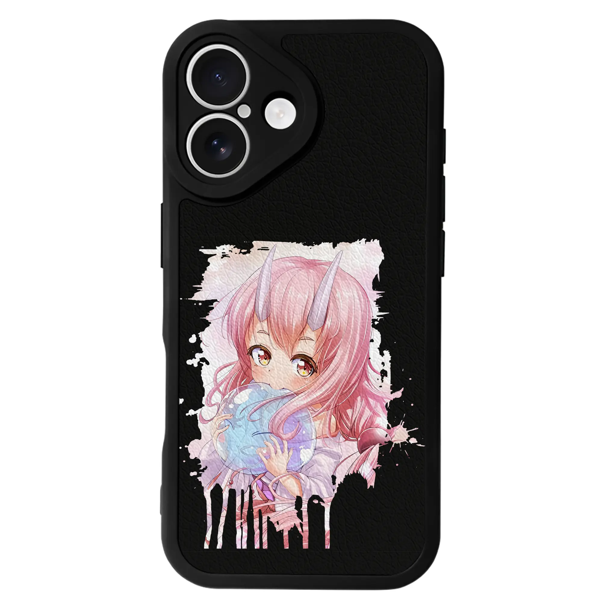 転生したらスライムだった件 グッズ,シュナ - IPhone 16シリーズ対応 ・ シリコンスマホケース ・ レザー調 ・ 高精度フィット ・ 耐衝撃 ・ ワイヤレス充電対応 ・ 精密カット